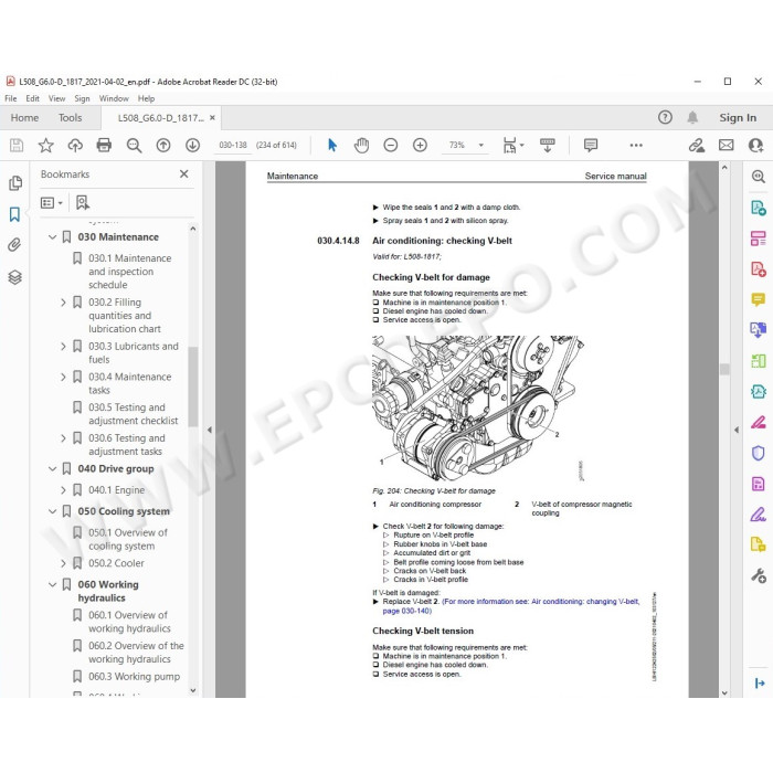 Liebherr Wheel Loader L508 Generation 6 service & repair manual