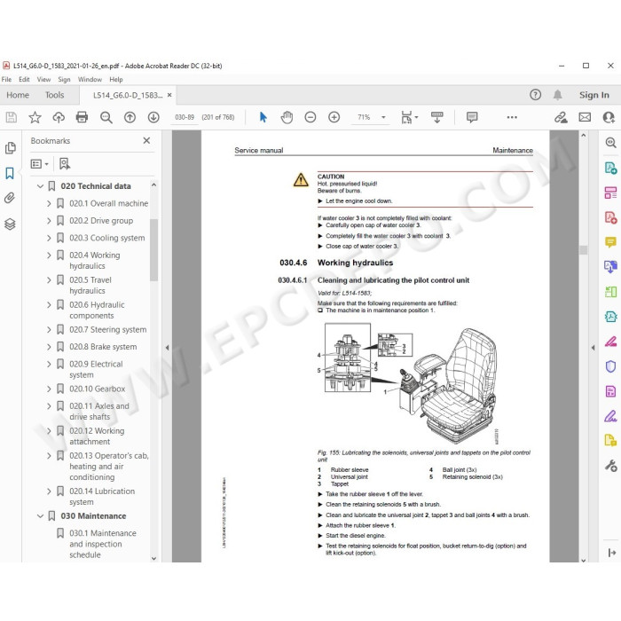 Liebherr Wheel Loader L514 Generation 6 service & repair manual