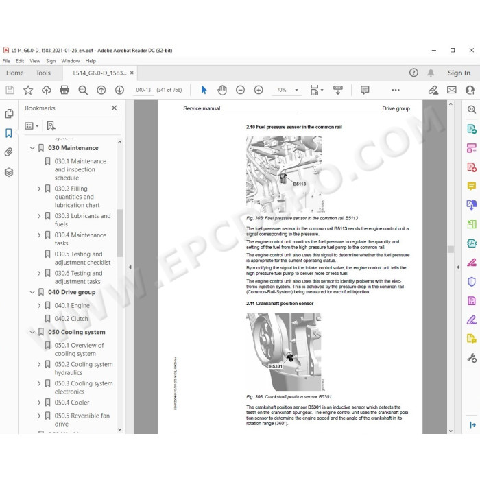 Liebherr Wheel Loader L514 Generation 6 service & repair manual