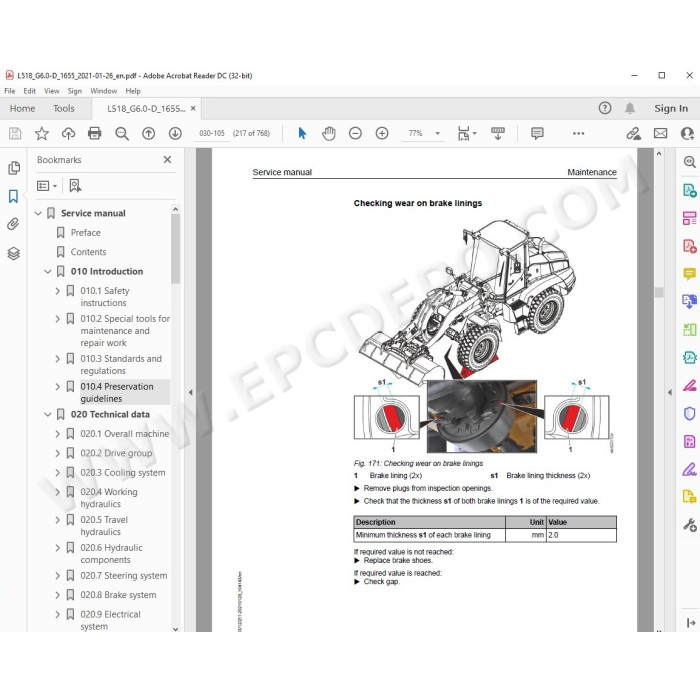 Liebherr Wheel Loader L518 Generation 6 service & repair manual