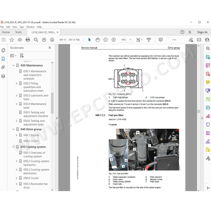 Liebherr Wheel Loader L518 Generation 6 service & repair manual