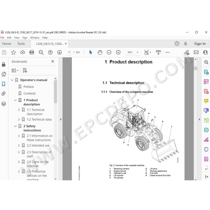 Liebherr Wheel Loader L526 Generation 6 service & repair manual