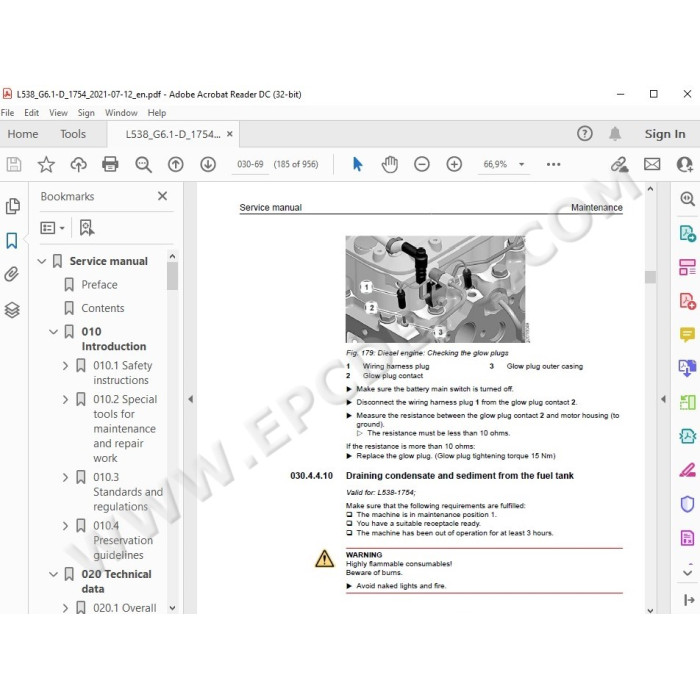 Liebherr Wheel Loader L538 Generation 6 service & repair manual