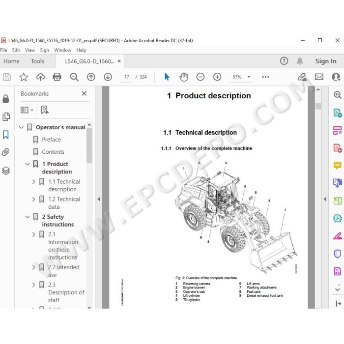 Liebherr Wheel Loader L546 Generation 6 service & repair manual