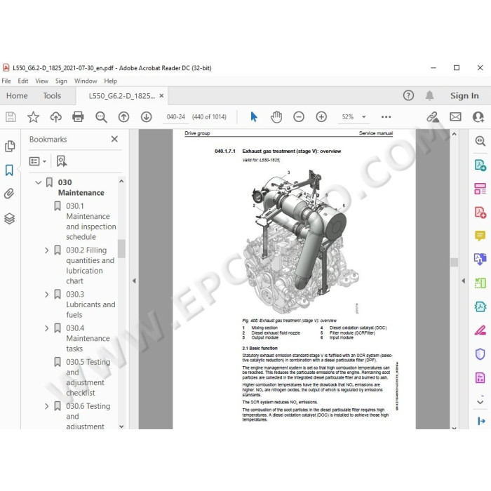 Liebherr Wheel Loader L550 Generation 5 / 6 service & repair manual