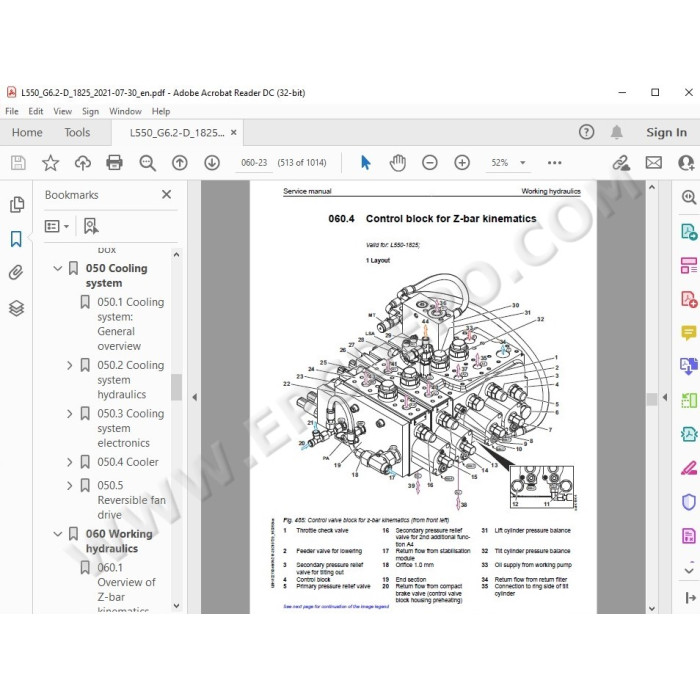 Liebherr Wheel Loader L550 Generation 5 / 6 service & repair manual