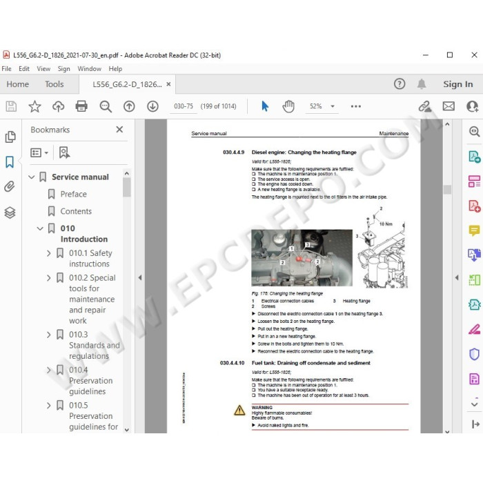 Liebherr Wheel Loader L556 Generation 5 / 6 service & repair manual