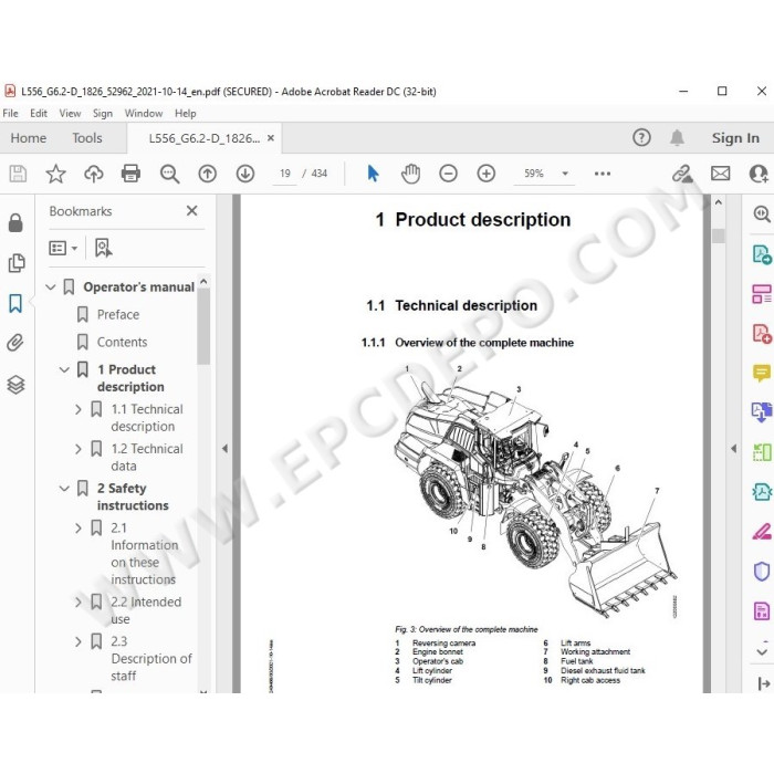 Liebherr Wheel Loader L566 Generation 5 / 6 service & repair manual