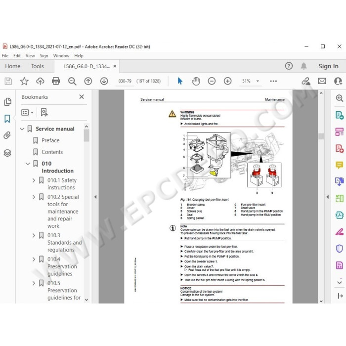 Liebherr Wheel Loader L586 Generation 6 service & repair manual