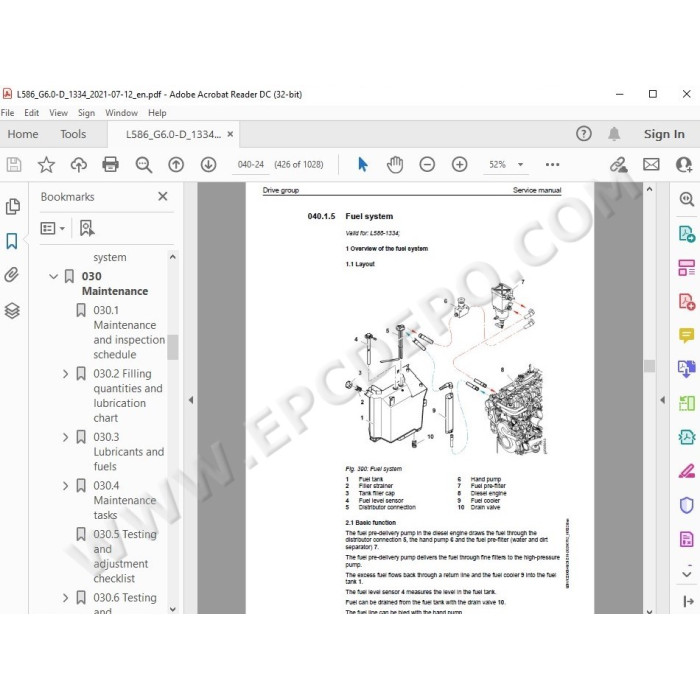 Liebherr Wheel Loader L586 Generation 6 service & repair manual