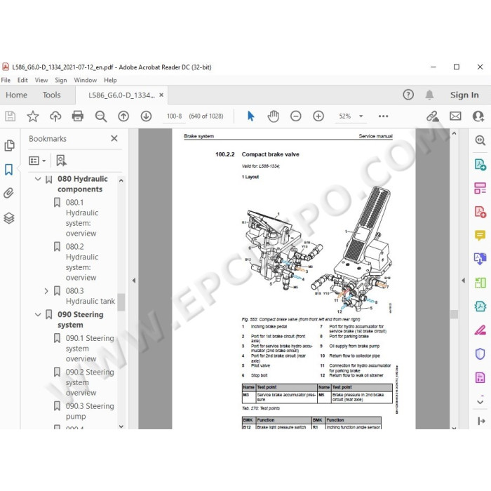 Liebherr Wheel Loader L586 Generation 6 service & repair manual