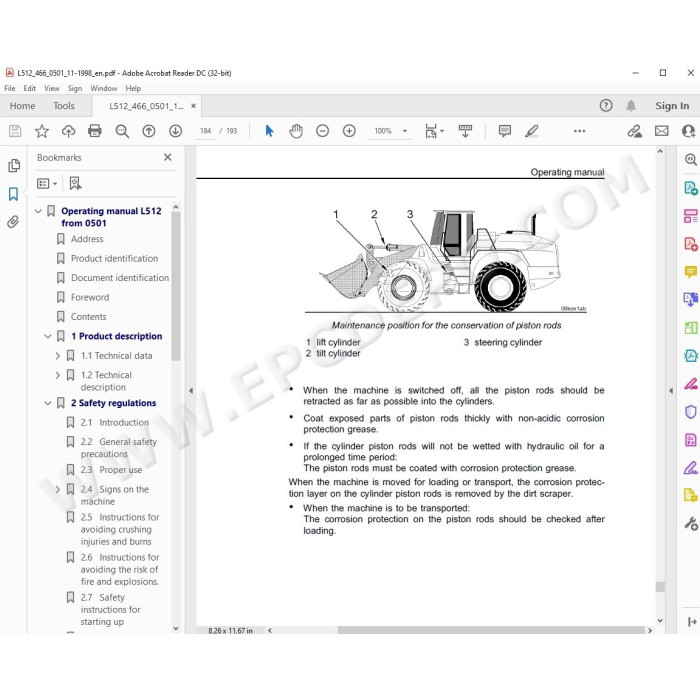 Liebherr Wheel Loader L512 L514 Stereo service & repair manual