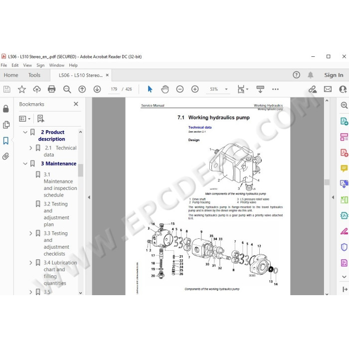 Liebherr Wheel Loader L506 L507 L508 L509 L510 Stereo Tier 2 service & repair manual