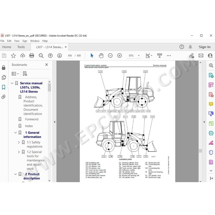 Liebherr Wheel Loader L507S L509S L514 Stereo Tier 2 service & repair manual