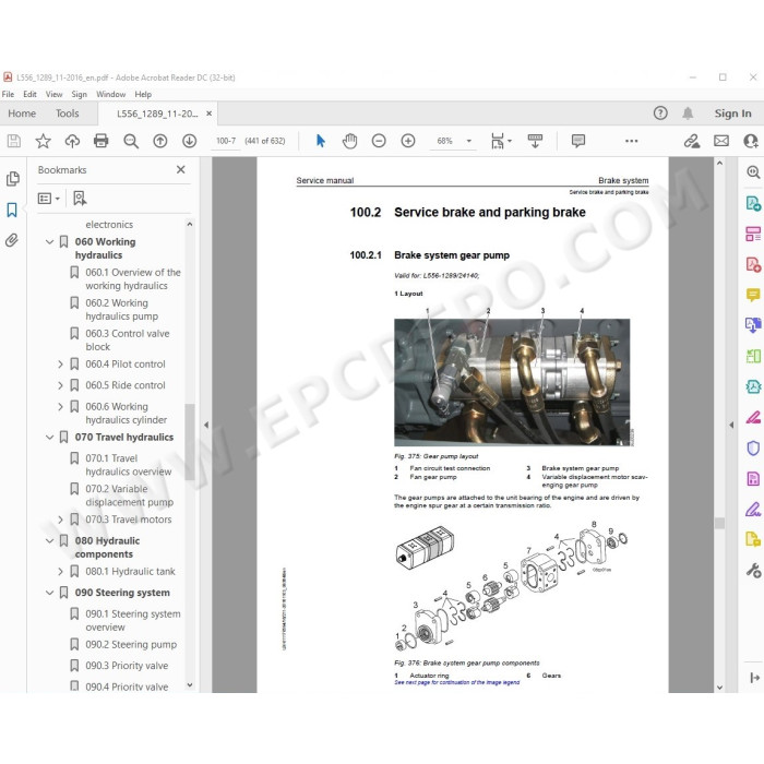 Liebherr Wheel Loader L544 L554 L564 L574 L580 service & repair manual