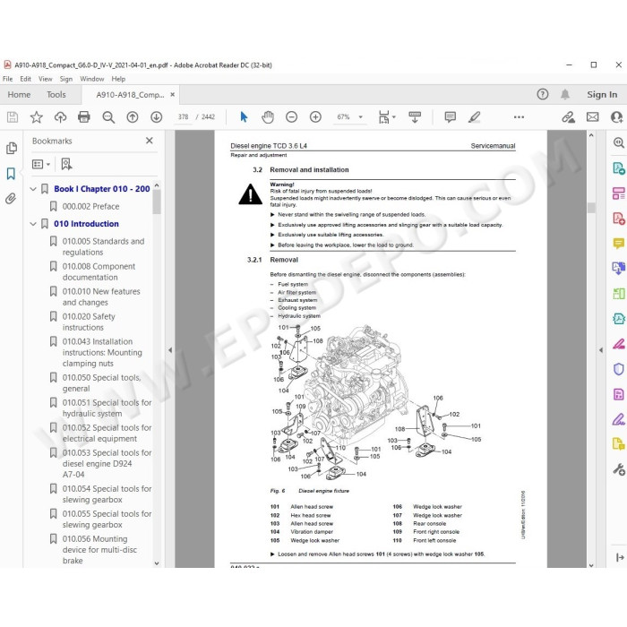 Liebherr Wheeled Excavator A910 A912 A913 A914 A916 A918 Compact Generation 6 service manual