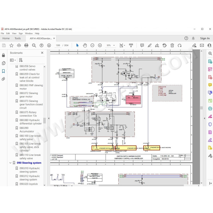 Liebherr Wheeled Excavator A914 A916 A918 A920 A924 Standard Generation 6 service manual