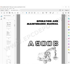 Liebherr Wheeled Excavator A900B A900 A914 A914B A924 A924B Litronic Tier 2 service manual