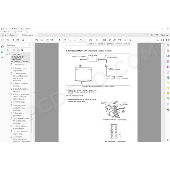 Mitsubishi Engine S6R parts + workshop service manual