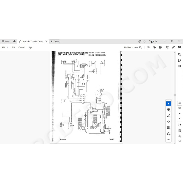 Morooka Crawler Carrier MST series service manual
