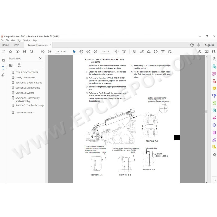 New Holland Compact Excavator EH45 service manual