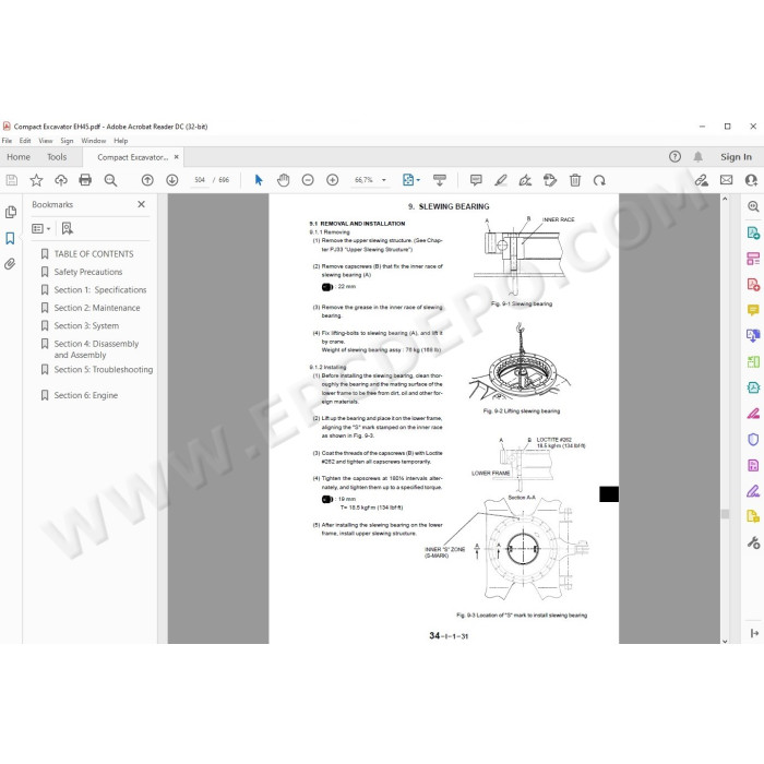 New Holland Compact Excavator EH45 service manual