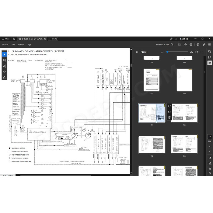 New Holland Excavator E115SR E135SR service manual