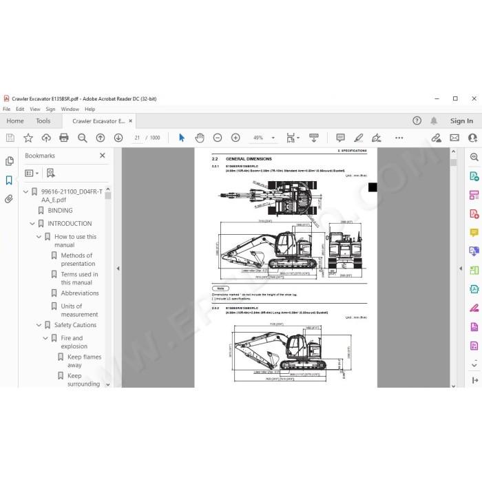 New Holland Excavator E135BSR service manual