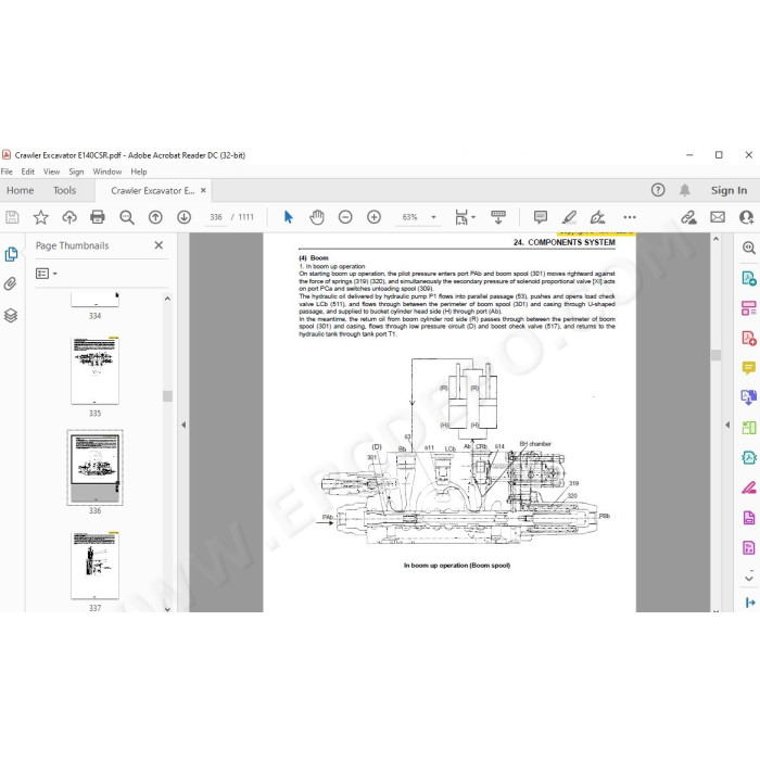 New Holland Excavator E140CSR service manual