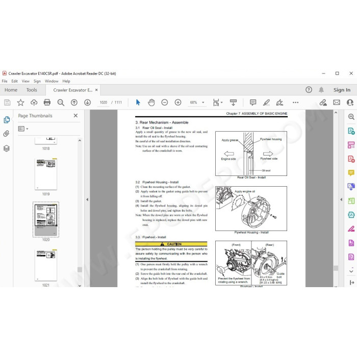 New Holland Excavator E140CSR service manual