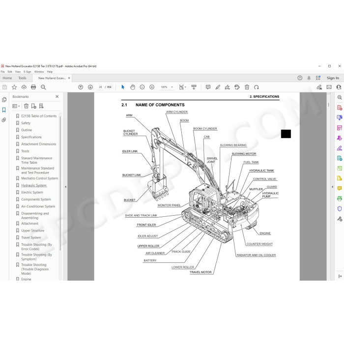New Holland Excavator E215B Tier 3 service manual
