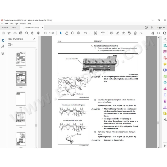 New Holland Excavator E230CSR E230CSRLC service manual