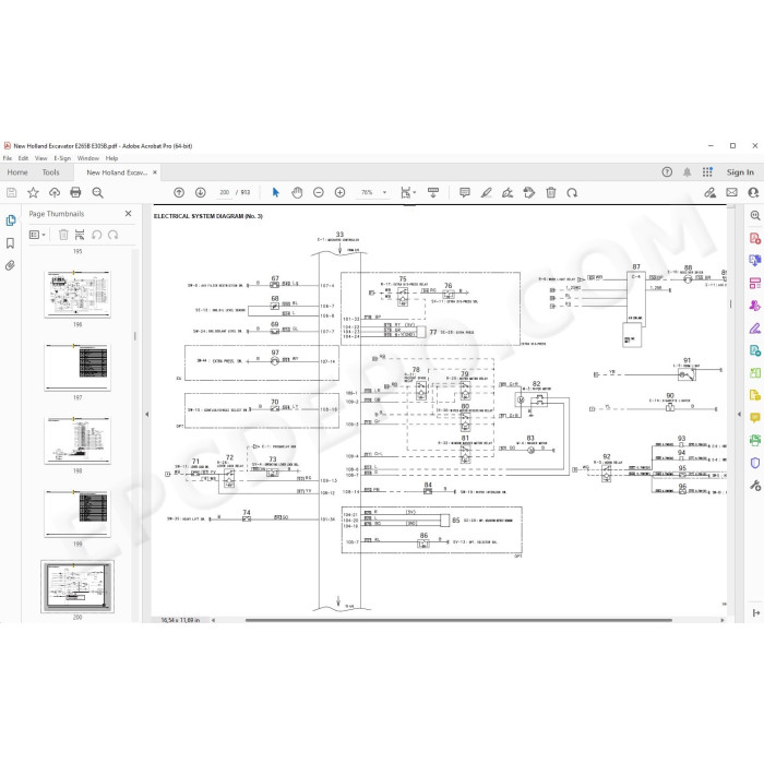 New Holland Excavator E265B E305B service manual