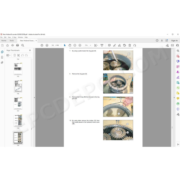 New Holland Excavator E265B E305B service manual