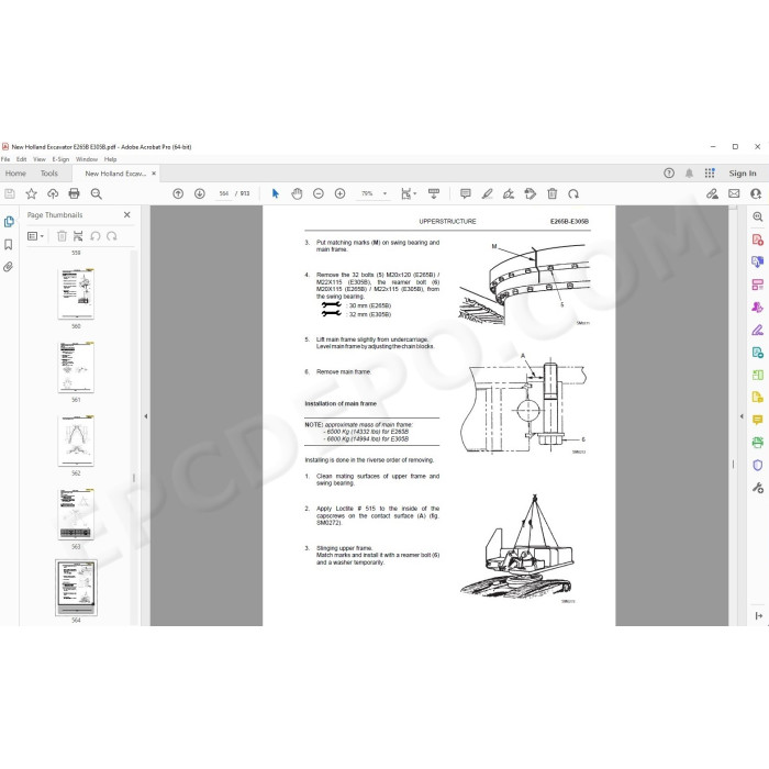 New Holland Excavator E265B E305B service manual