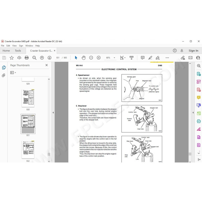 New Holland Excavator E485 service manual