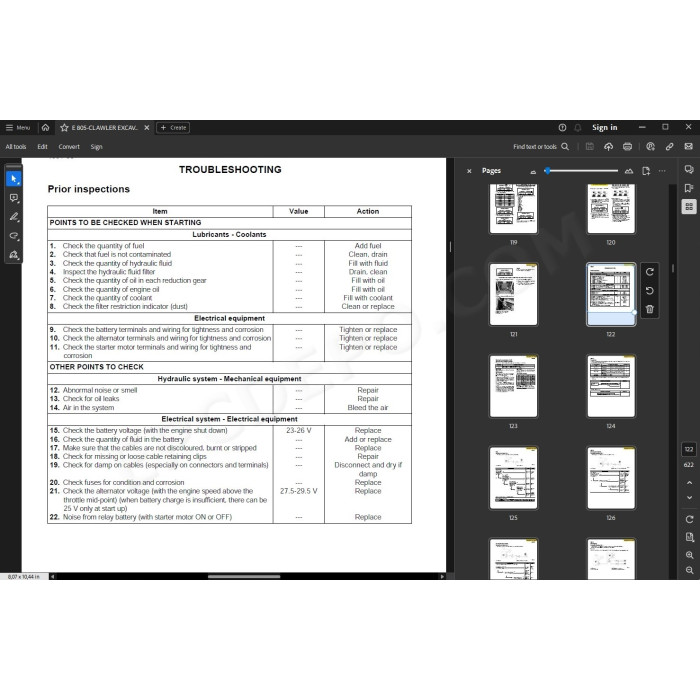 New Holland Excavator E805 service manual