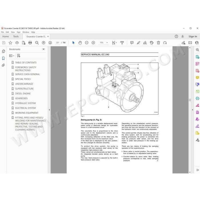 New Holland Excavator EC240 service manual
