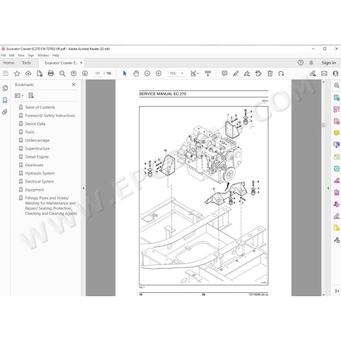 New Holland Excavator EC270 service manual