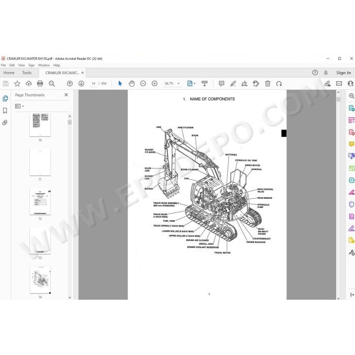 New Holland Excavator EH130 service manual