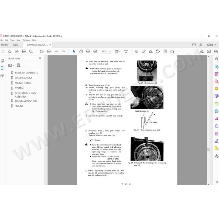 New Holland Excavator EH130 service manual