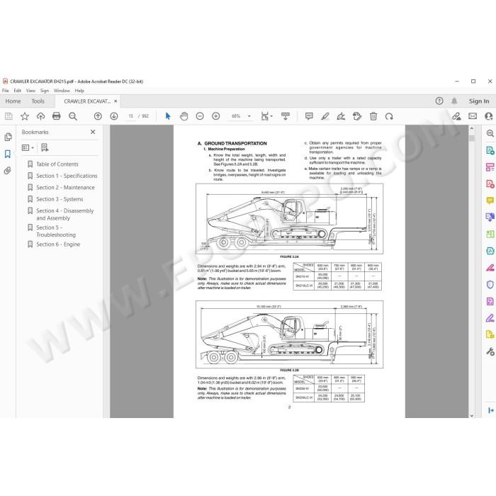 New Holland Excavator EH215 service manual