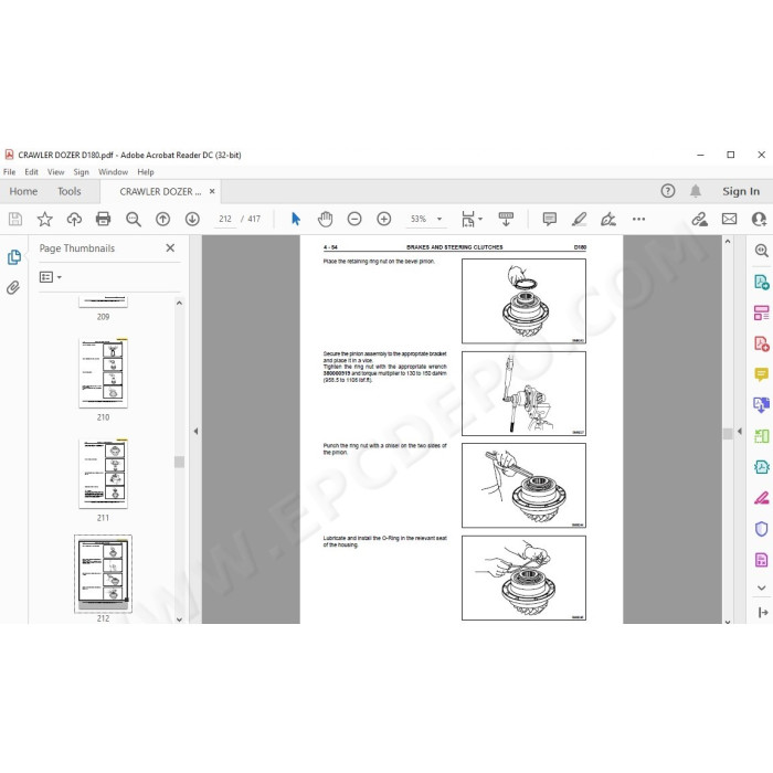 New Holland Crawler Dozer D180 service manual