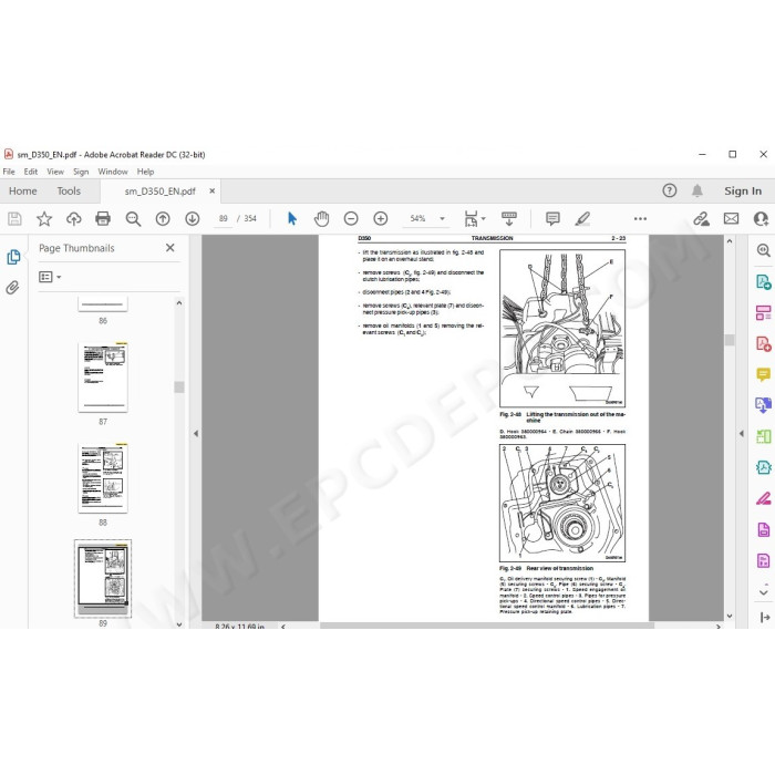 New Holland Crawler Dozer D350 service manual