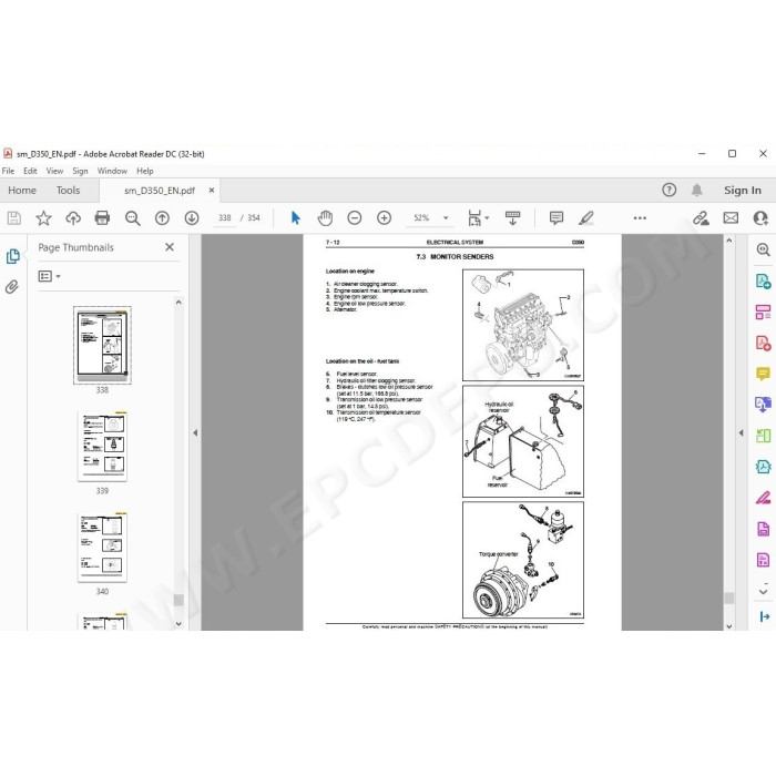 New Holland Crawler Dozer D350 service manual