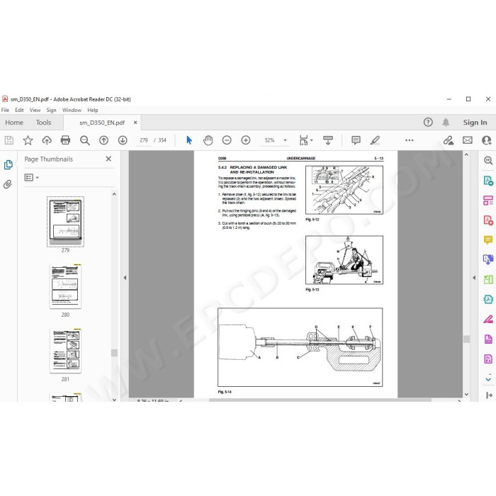 New Holland Crawler Dozer D350 service manual