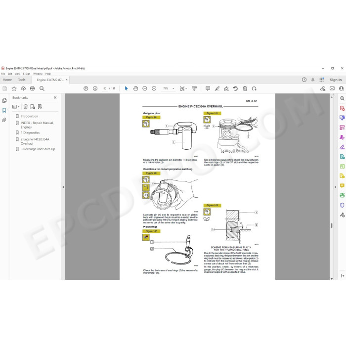New Holland Engine 334T/M2 F4CE0354A service & repair manual