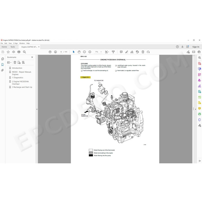 New Holland Engine 334T/M2 F4CE0354A service & repair manual