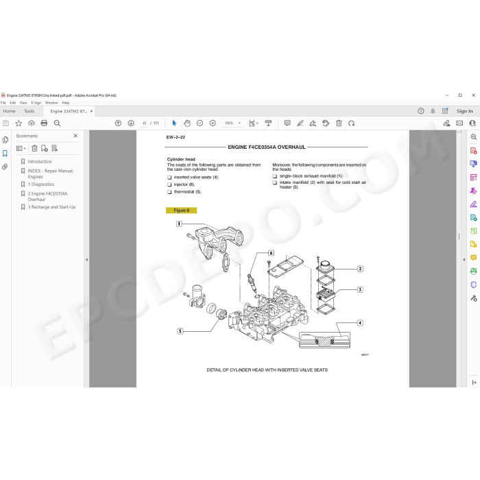 New Holland Engine 334T/M2 F4CE0354A service & repair manual
