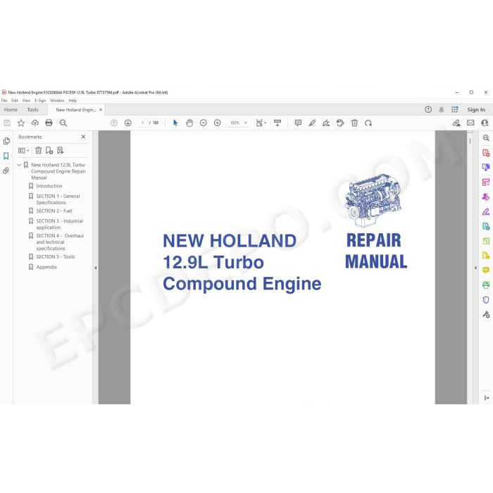 New Holland Engine F3CE0684A F3CE0684B 12.9L Turbo service & repair manual